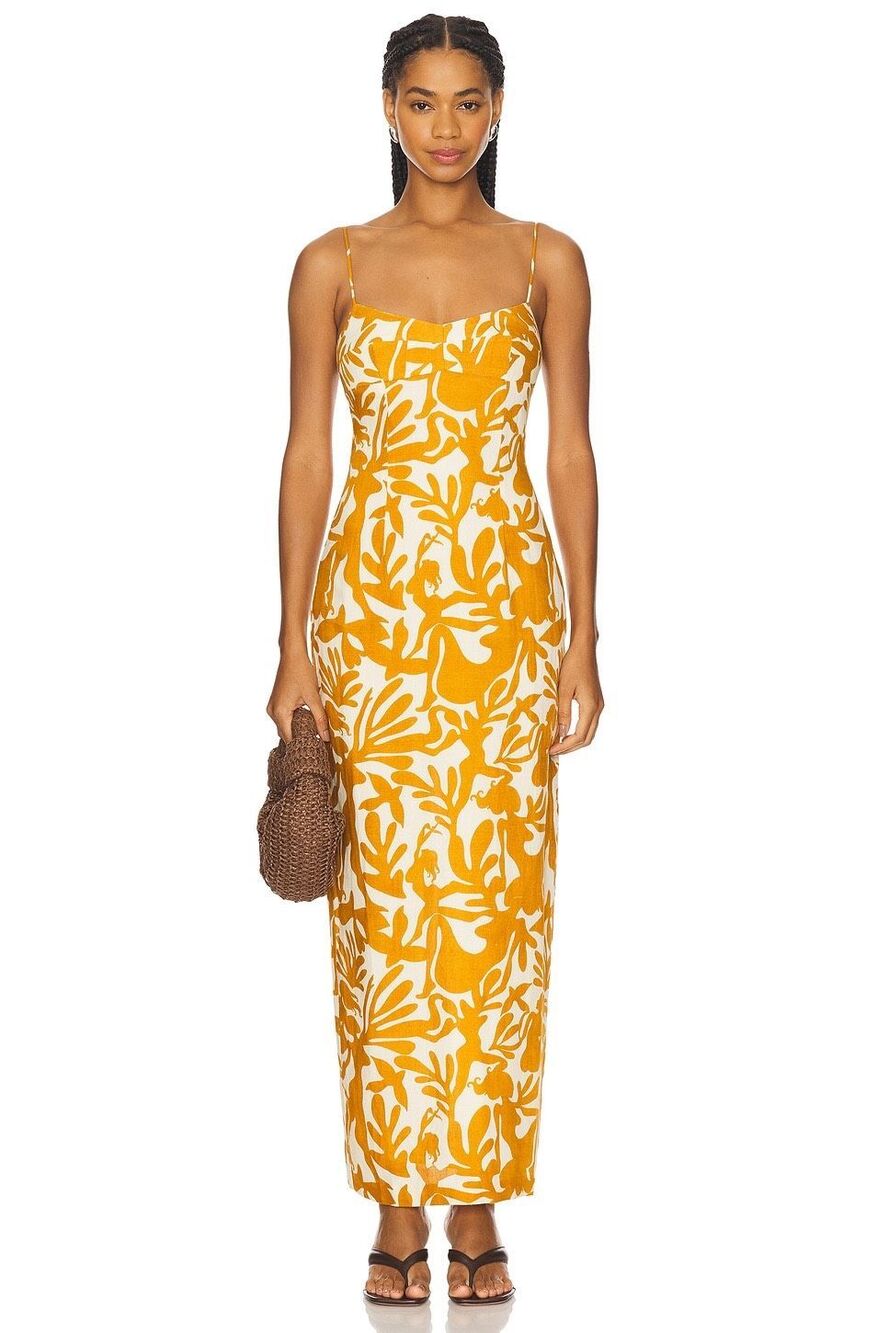 Amanda Uprichard Lawrence Maxi Dress in Botticelli Print Size XS $280